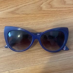 Blue glasses.